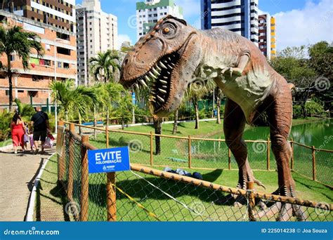 Dinosaur Sculpture In Park Editorial Stock Photo Image Of Aggressive