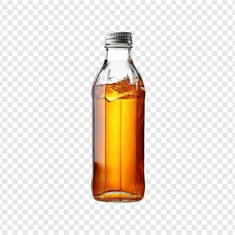 psd iced tea bottle isolated  transparent background