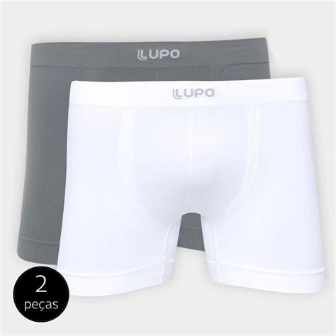 Cueca Lupo Boxer Microfibra S Costura Kit C Unidades Ref