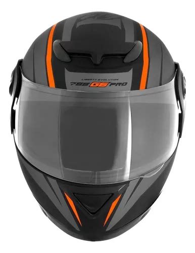 Capacete Para Moto Integral Pro Tork Evolution G Pro Preto E Laranja