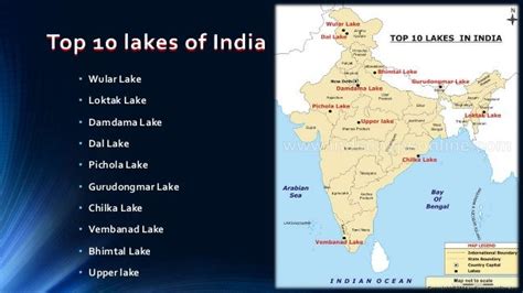 Lakes In India Map