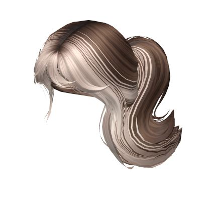 Two Tone Fluffy Ponytail In Brown Blonde Roblox