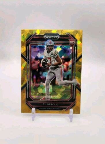 Cj Stroud Rc Panini Prizm Draft Gold Cracked Ice Sp Texans Rc