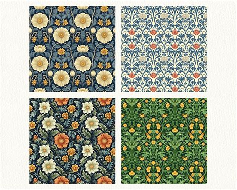 William Morris Wallpaper Pattern Seamless Digital Papers Printable