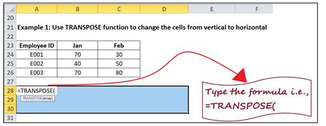 Excel Transpose Function Rearrange Your Data Free Online Tutorial