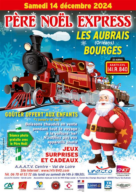 Le train du Père Noël Bourges 14 Décembre 2024 AAATV CVL 141 R 840