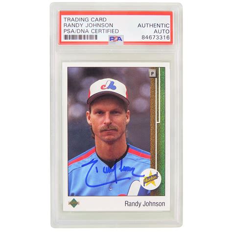 Randy Johnson Signed Upper Deck Rc Psa Pristine Auction