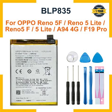 Bater A De Tel Fono Original Blp Mah Para Oppo Reno F Reno