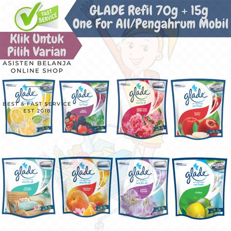 Jual GLADE One For All Glade Car Gel Freshener Bathroom 70gr 5gr