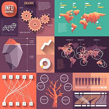 Infographics Of Flat Design With Long Shadows Satellite Map People