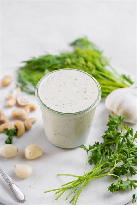 Oil Free Vegan Ranch Dressing 8 Ingredients Sweet Simple Vegan Recipe Oil Free Vegan