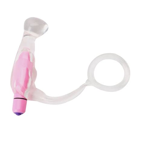 Silicona próstata masajeador pene anillo vibrador Anal Butt Plug juguetes sexuales para hombres