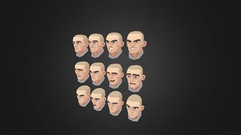 Head Expressions - Download Free 3D model by Phil McClenaghan ...