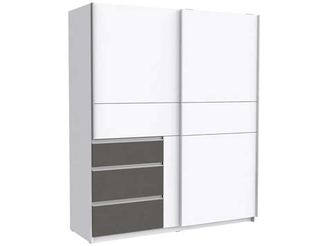 Armoire 2 Portes 3 Tiroirs DORIAN Conforama