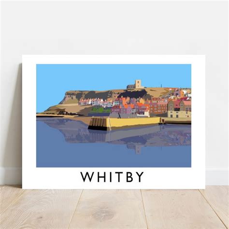 Whitby Harbour Digital Art Print By Richard Oneill