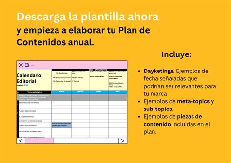 Plan De Contenidos Plantilla Para Configurarlo Redaccom