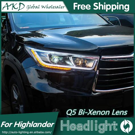 AKD Car Styling For 2015 New Highlander Headlights Toyota Kluger LED