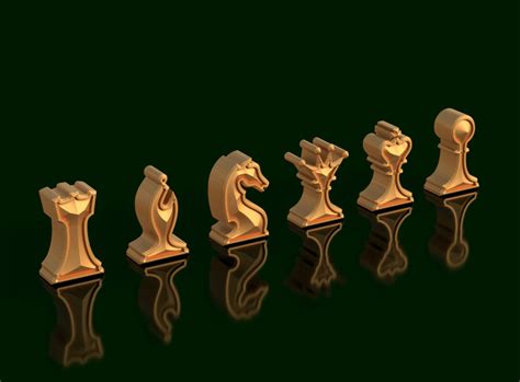 stl file strategic elegance complete  chess collection design