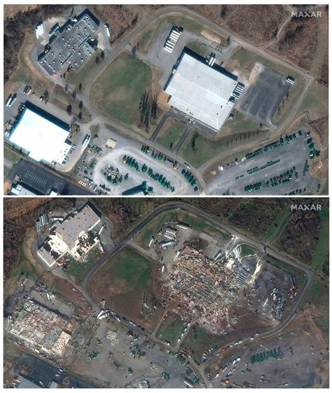 Kentucky Tornadoes Before And After Pictures Of Mayfield Ky Lexington