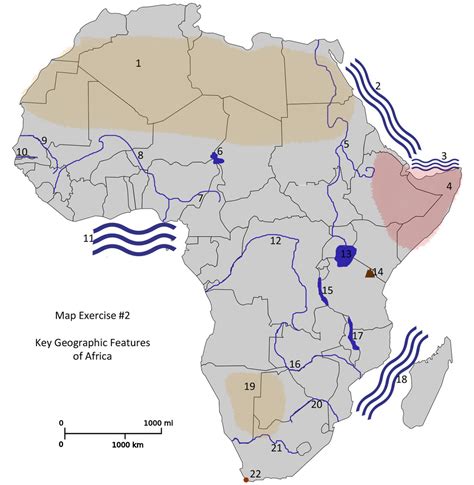 Landmarks In Africa Map