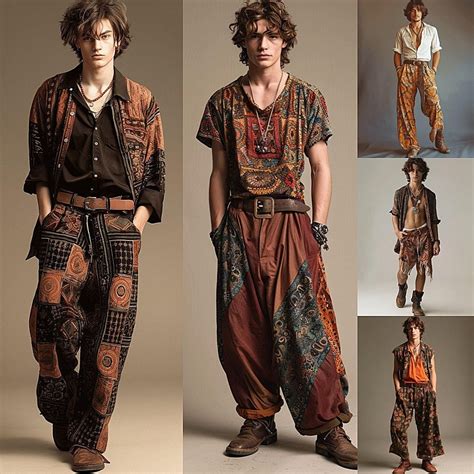 Boho fashion summer, Bohemian outfit men, Culture clothing