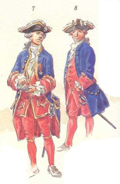 Costume Militaire Ancien Regime Tafel 15 Officiers De Marine Et