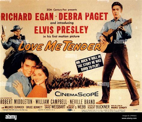 1956 Das Werbeposter Für Den Film Love Me Tender Von Robert D Webb