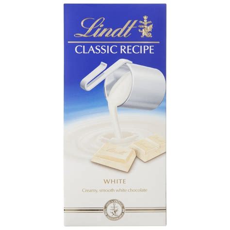 Lindt Classic Recipe White Chocolate Bar 4 4oz White Chocolate Bar Classic Food White Chocolate