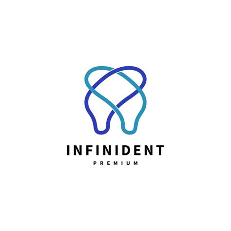 Infinity dental für zahnarzt icon logo design Premium Vektor