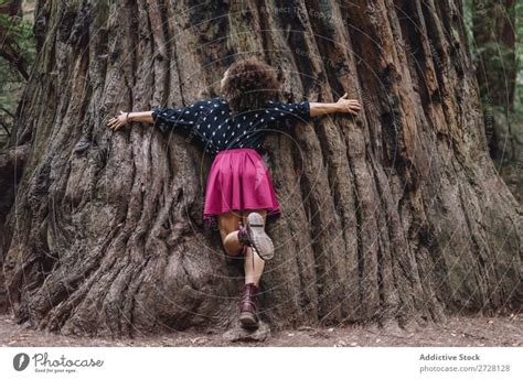 Woman embracing giant tree - a Royalty Free Stock Photo from Photocase