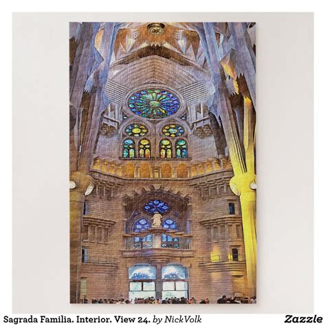 Sagrada Familia Interior View Jigsaw Puzzle Zazzle Jigsaw