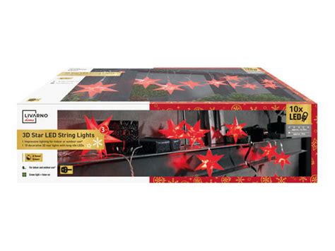 Livarno Home 3D Star LED String Lights Lidl Great Britain