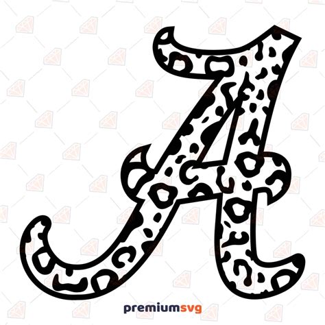 Alabama Logo with Black Leopard SVG, Leopard Logo Alabama Vector Files ...