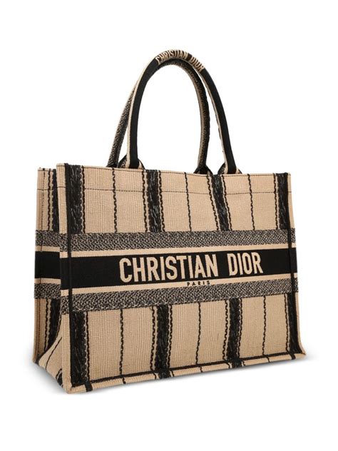 Christian Dior Pre Owned Book Tote Bag Neutrals FARFETCH UK