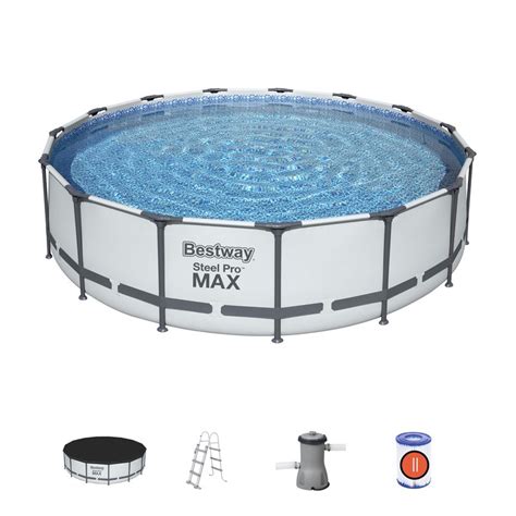 Piscina Staccabile Tubolare Tonda Bestway Steel Pro Max Con Impianto Di