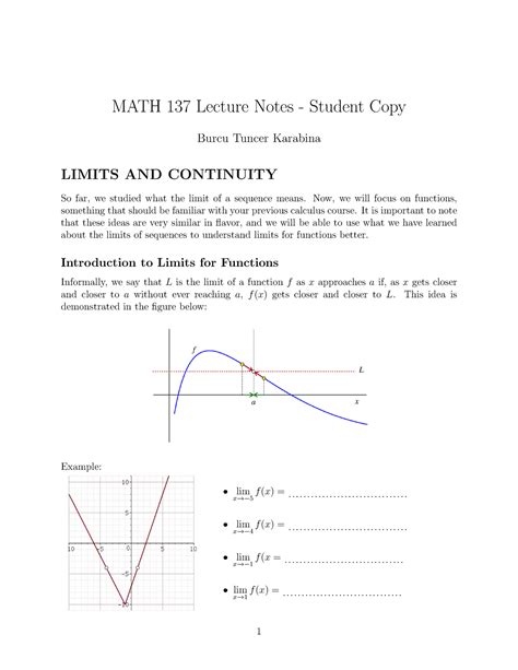 MATH 137 Week 4 Student Copy MATH 137 Lecture Notes Student Copy