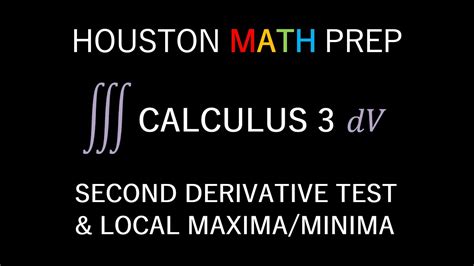 Second Derivative Test Multivariable Calculus 3 Youtube