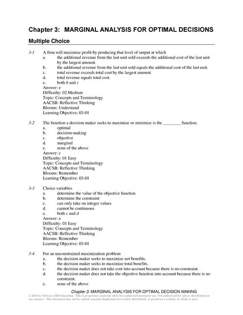 12e TB Chapter 03 Econ Chapter 3 MARGINAL ANALYSIS FOR OPTIMAL