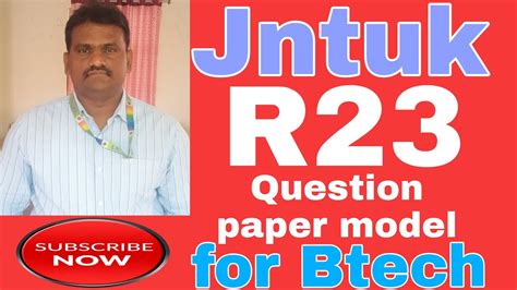 Jntuk Btech R23 Question Paper Model Pattern YouTube