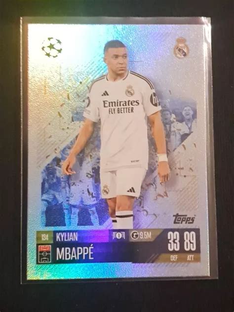 Topps Match Attax Ucl Kylian Mbappe Foil Real Madrid Eur