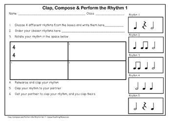 Music Composition Worksheets Set 7 By Jooya Teaching Resources