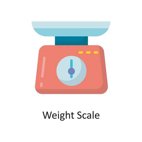 Weight Scale Vector Flat Icon Design Illustration Housekeeping Symbol