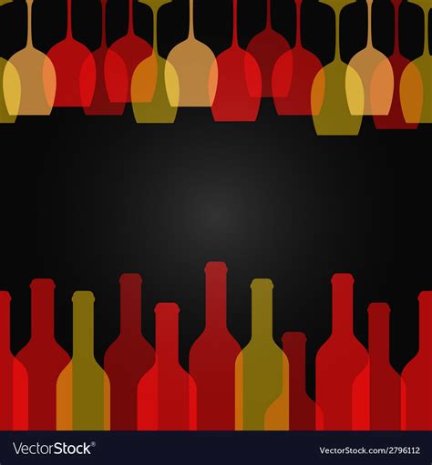 Wine glass bottle art design background Royalty Free Vector