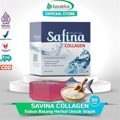 Jual Safina Collagen Sabun Cuci Muka Batang Batangan Herbal Tazakka