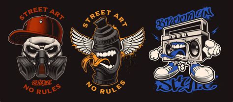 Set of graffiti characters 1229134 Vector Art at Vecteezy