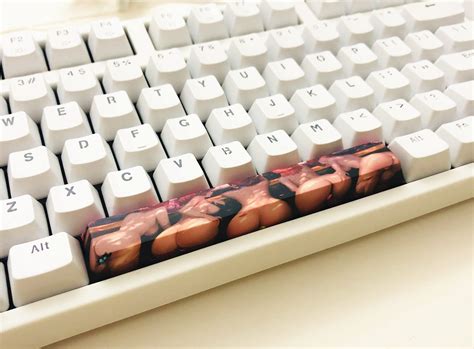 Sexy Girl Sakura Spacebar Keycap Painting Colorful Keycaps Etsy