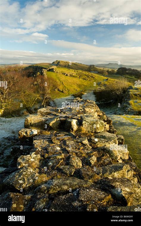 Walltown Crags Hadrians Wall Northumberland Stock Photo Alamy