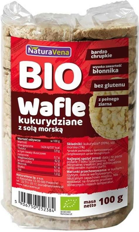 Naturavena Wafle Kukurydziane Solą Morską Bio 100g Ceny i opinie