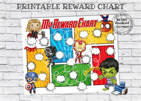 Superhero Reward Chart Printable Ubicaciondepersonas Cdmx Gob Mx