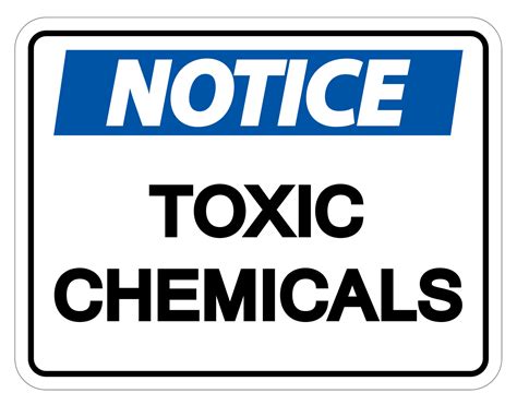 Notice Toxic Chemicals Symbol Sign On White Background 5437728 Vector ...